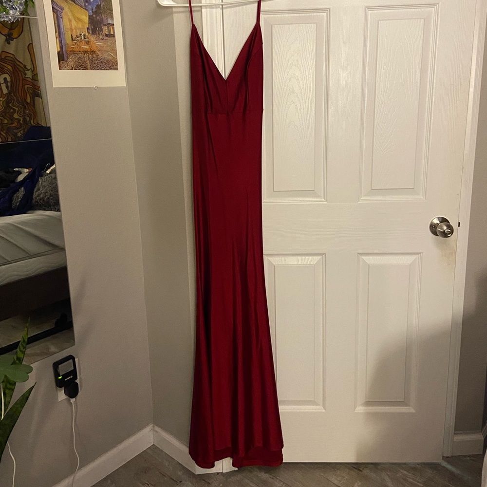 FASHION NOVA FLOOR LENGTH DRESS RED